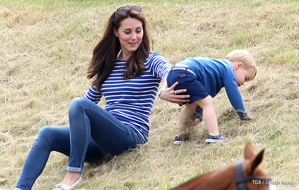 Kate takes Prince George to watch Daddy play polo