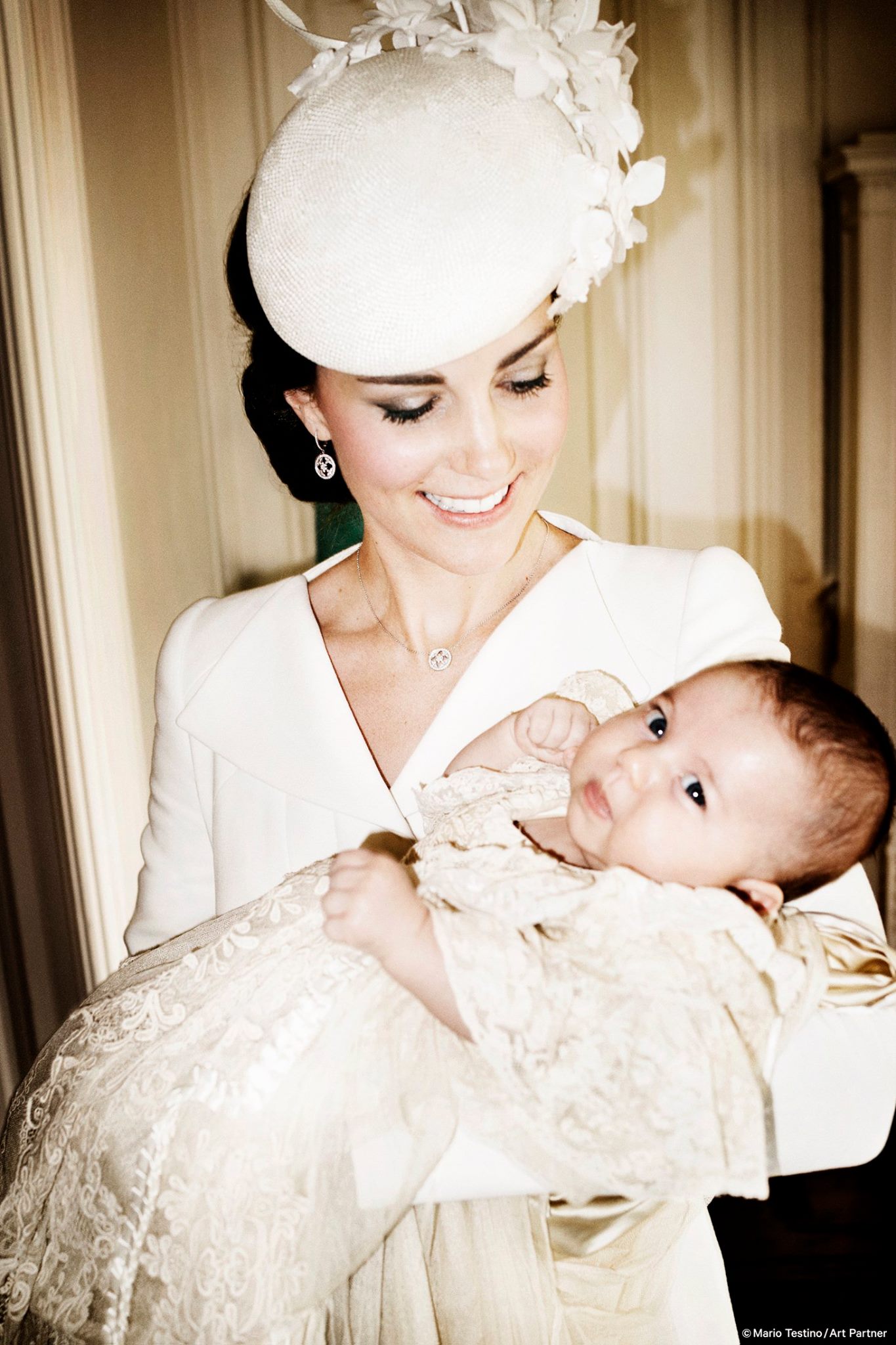 Catherine and Princess Charlotte after the christening