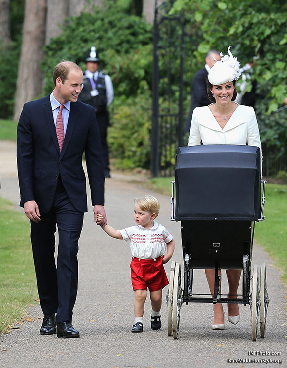 ***MANDATORY BYLINE TO READ INFPhoto.com ONLY***<BR /> Catherine, Duchess of Cambridge, Prince William, Duke of Cambridge, Princess Charlotte of Cambridge, Prince George of Cambridge, at the christening of Princess Charlotte of Cambridge at the church of St Mary Magdalene on the Sandringham Estate in King's Lynn, UK. <P> Pictured: Catherine, Duchess of Cambridge, Prince William, Duke of Cambridge, Princess Charlotte of Cambridge, Prince George of Cambridge, <B>Ref: SPL1071653  050715  </B><BR /> Picture by: INFphoto.com<BR /> </P><P>