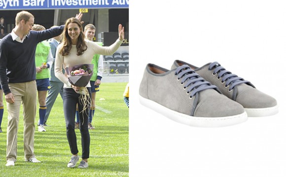 Kate Middleton wears mint velvet bibi plimsolls