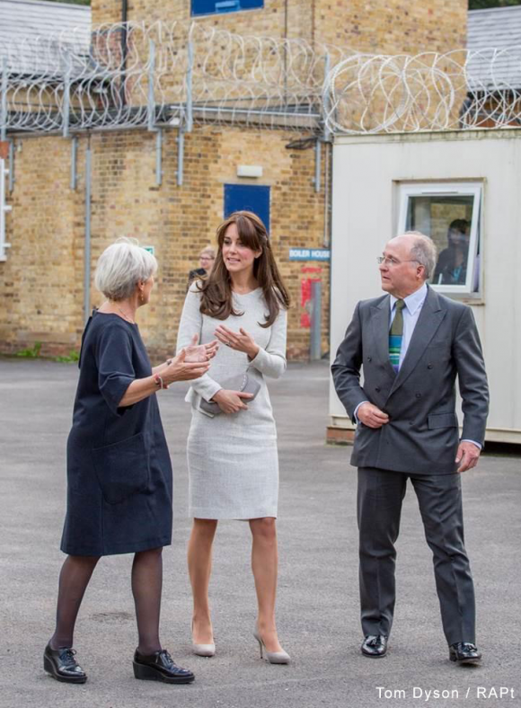 Kate Middleton wore a grey dress by The Fold for the visit