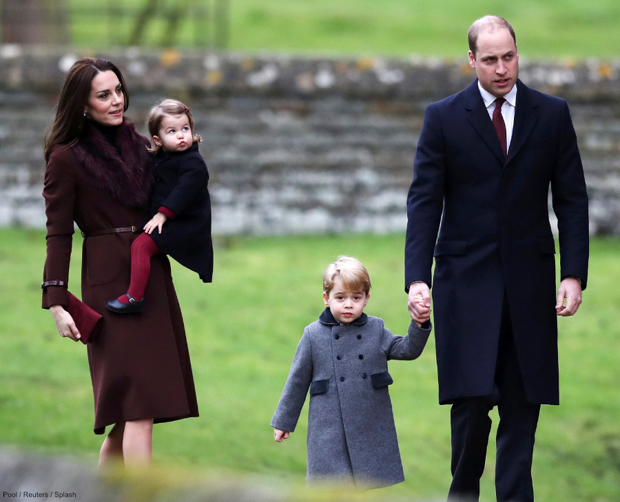 Kate Middleton wears her Hobbs Celeste Coat over Christmas