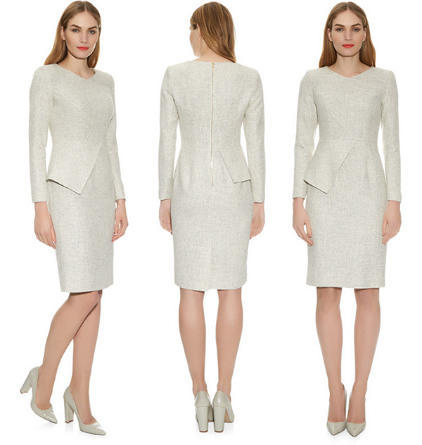 The Fold Eaton Dress in Winter White