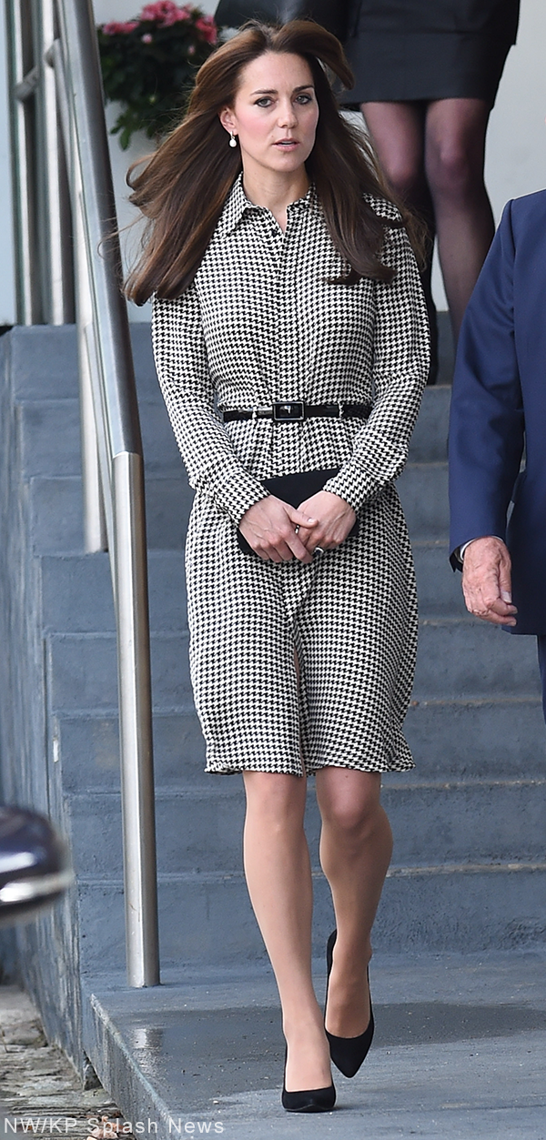 Ralph Lauren Austin Houndstooth Shirtdress - Kate Middleton