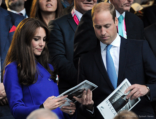 Duchess in blue Reiss coat for Rugby World Cup opening ceremony