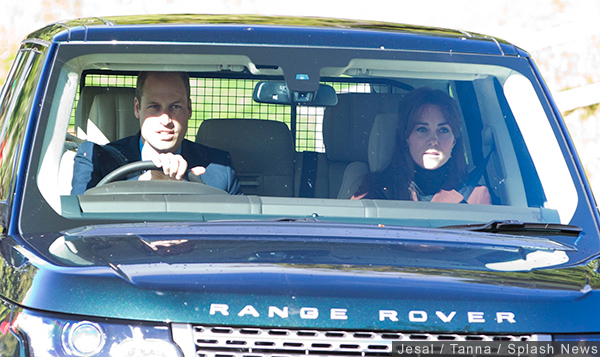 William and Kate drive from Balmoral Castle