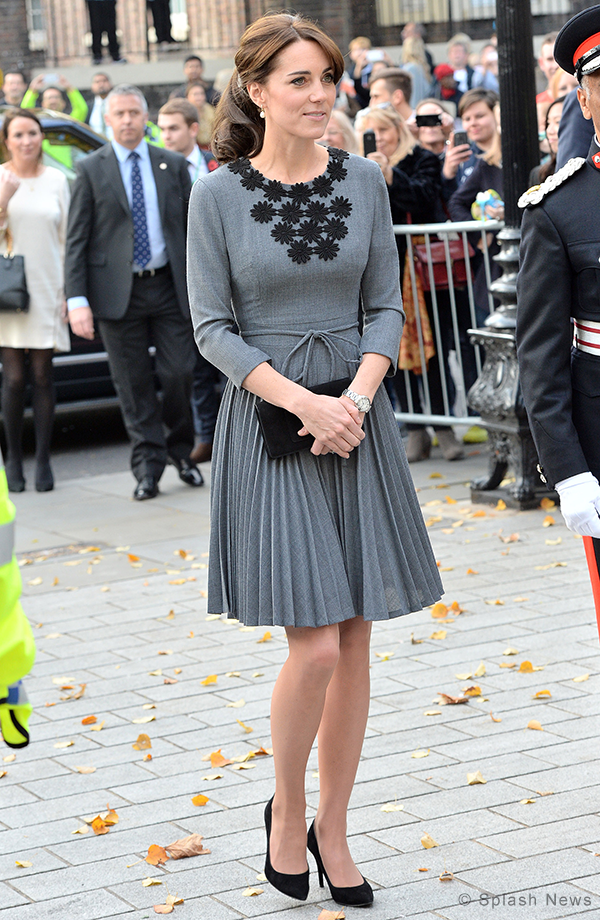 Duchess repeats Orla Keily dress for visit to Chance UK in Islington