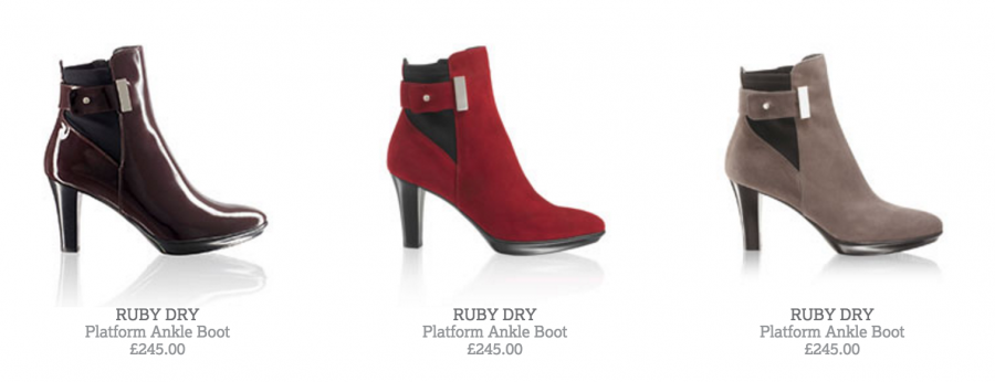 THE RUBY DRY BOOTS AT RUSSELL AND BROMLEY