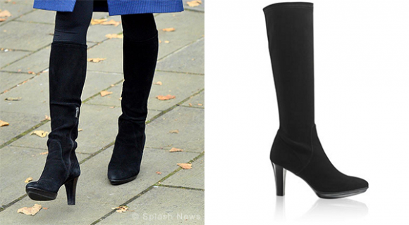 Kate Middleton wears Aquatalia Rhumba boots in black suede