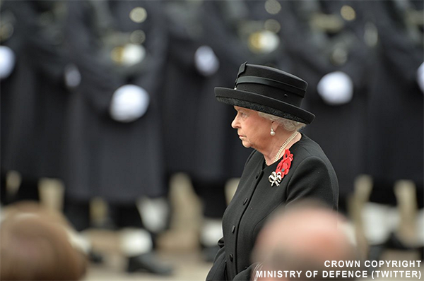 The Queen on Remembrance Sunday