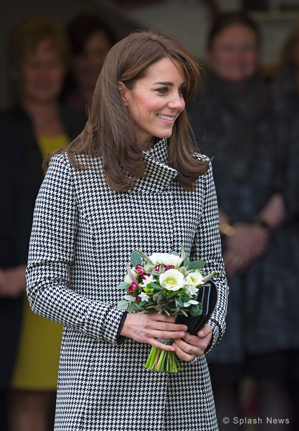 Kate Middleton wears Reiss Coat to Action on Addiction training centre today