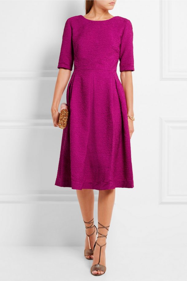 The Saloni Martine dress in Magenta