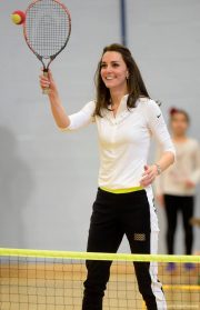 Kate Middleton at a tennis workshop