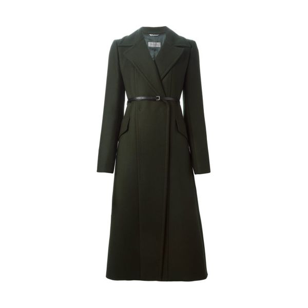 Kate Middleton's Sportmax Green Long Belted Coat in Green