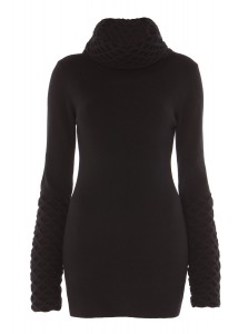 Temperely London Black Honeycomb Tunic