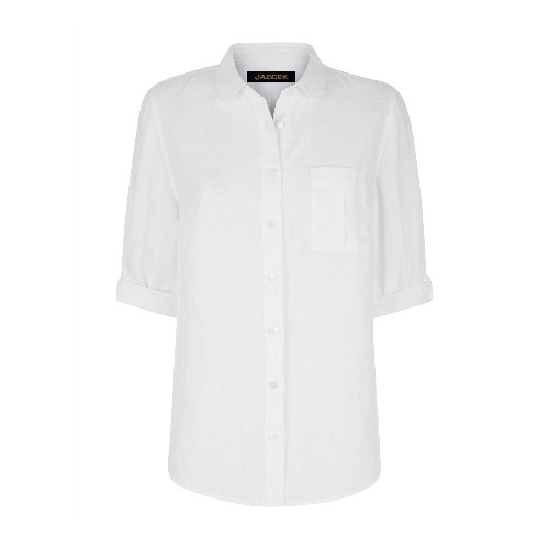 Jaeger Linen Classic White Shirt