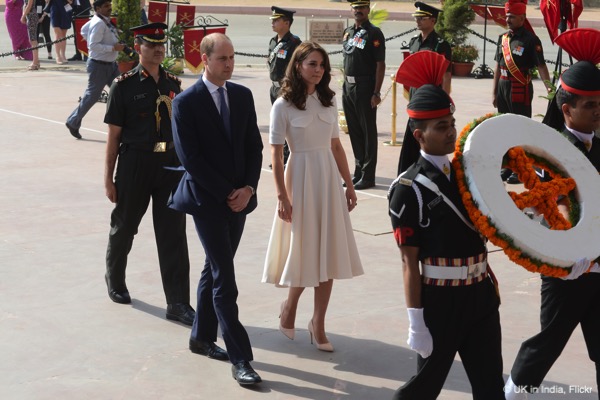 William and Kate travel to New Delhi to lay a wreath