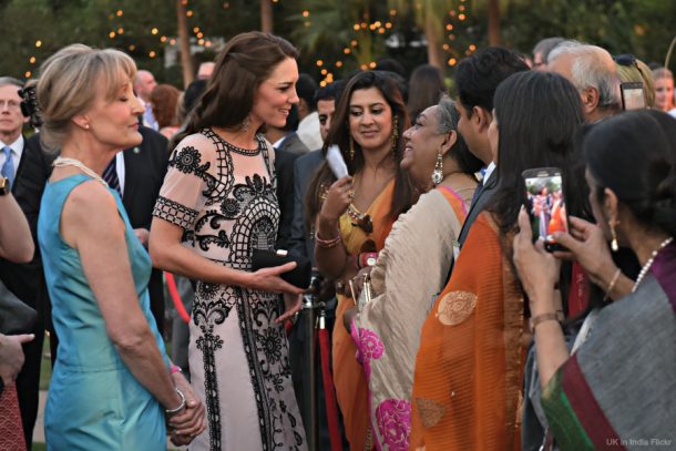 Kate Middleton wearing Temperley London at the Queen's birthday garden party in India
