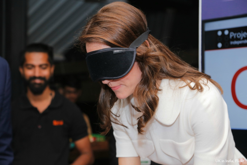 Kate Middleton learns Braille in India