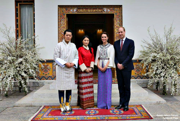 William and Kate meet with the King and Queen of Bhutan