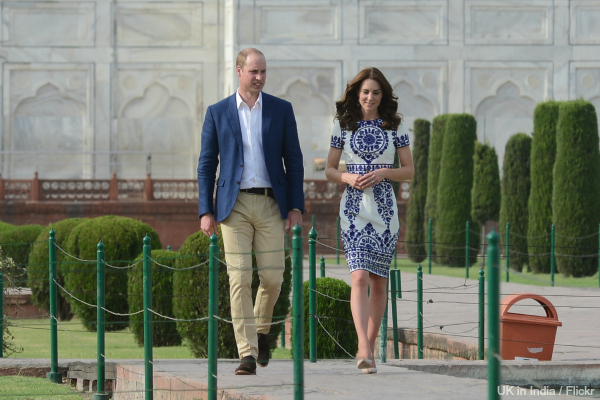 William and Kate visiting the Taj Mahal