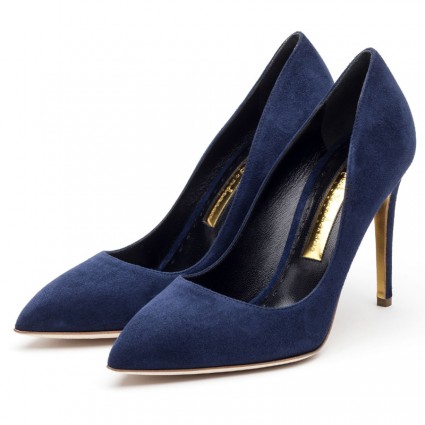 Rupert Sanderson Malory pumps in storm blue