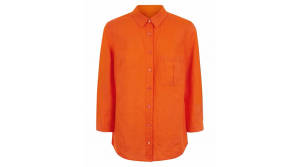 Orange Linen Jaegar Blouse