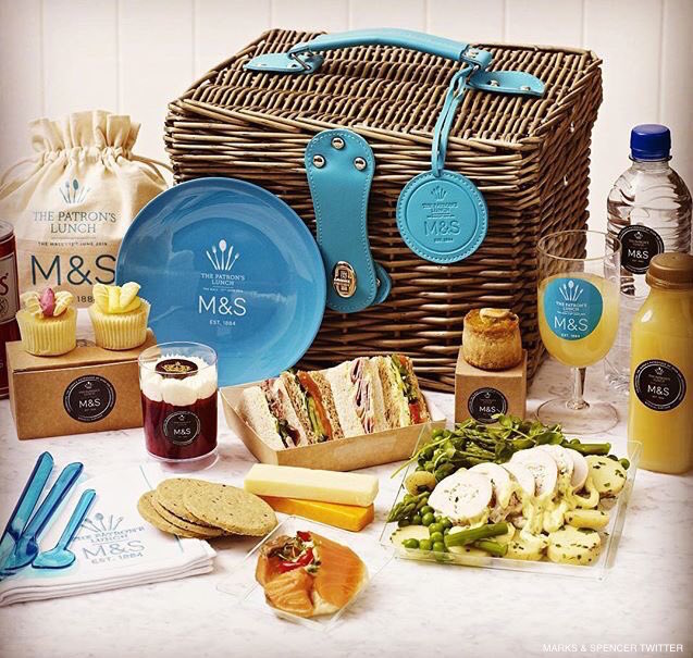 M&S hamper contents at The Patron's Lunch