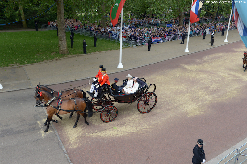 Prince Harry, Kate and Camilla the Duchess of Cornwall rode in the carriage together