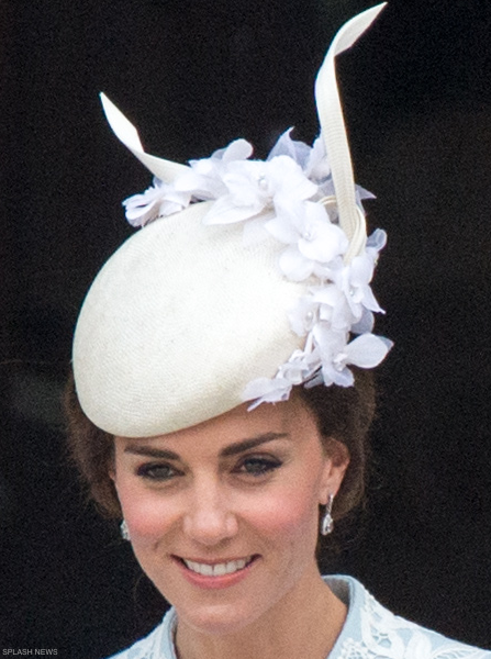 Kate Middleton's hat at the service of thanksgiving for the Queen's 90th birthday