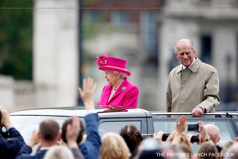 The Queen and Prince Philip at The Patron's Lunch