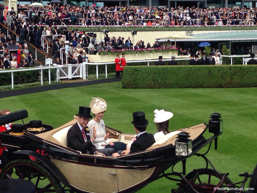 William and Kate in the Carriage at Ascot