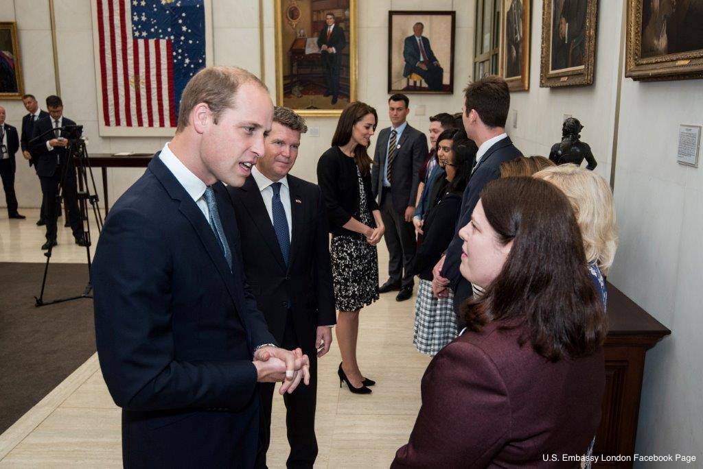 William and Kate at the US embassy in London