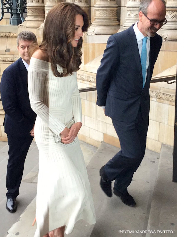 Kate Middleton presenting the Art Fund award at the Natural History Museum tonight