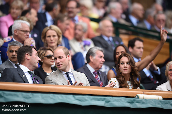 William and Kate watching Wimbledon