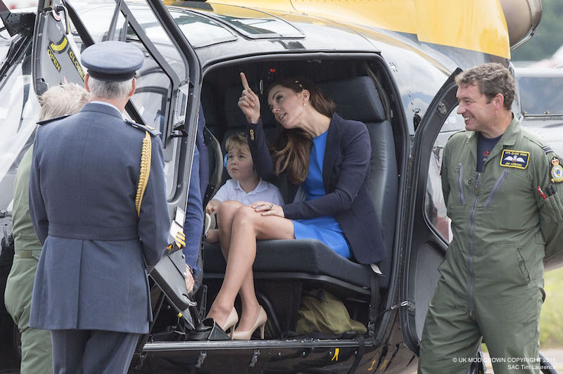 William, Kate & George attend a private engagement at an SAS base ...