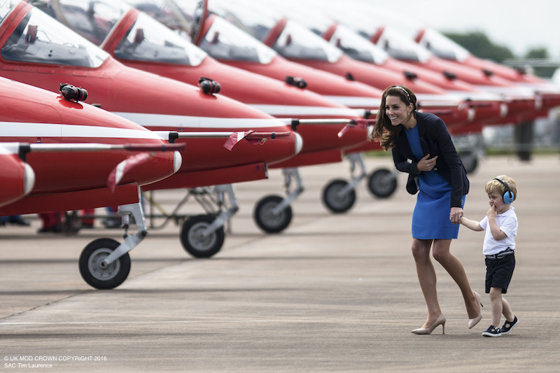 William & Kate take Prince George to the world’s biggest air show