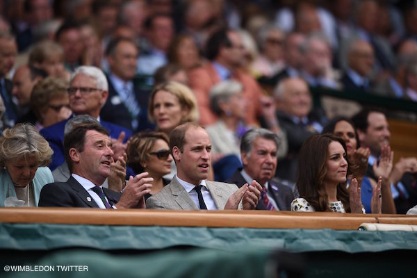 William and Kate watching Wimbledon Final with Andy Murray