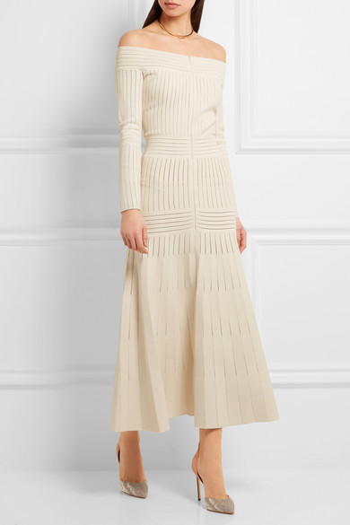 barbara casasola off the shoulder dress