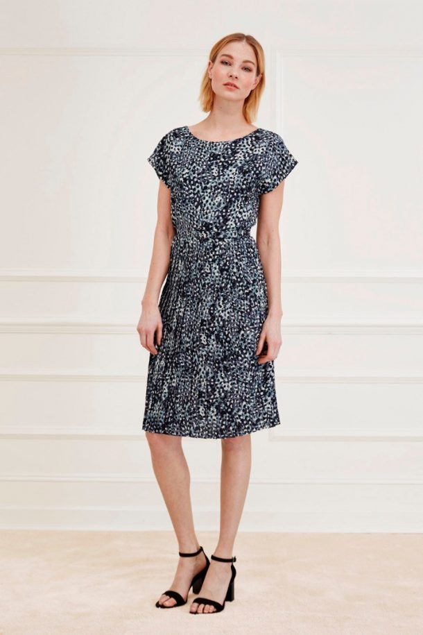 Great Plains Cezanne Dress in ebony and navy blue