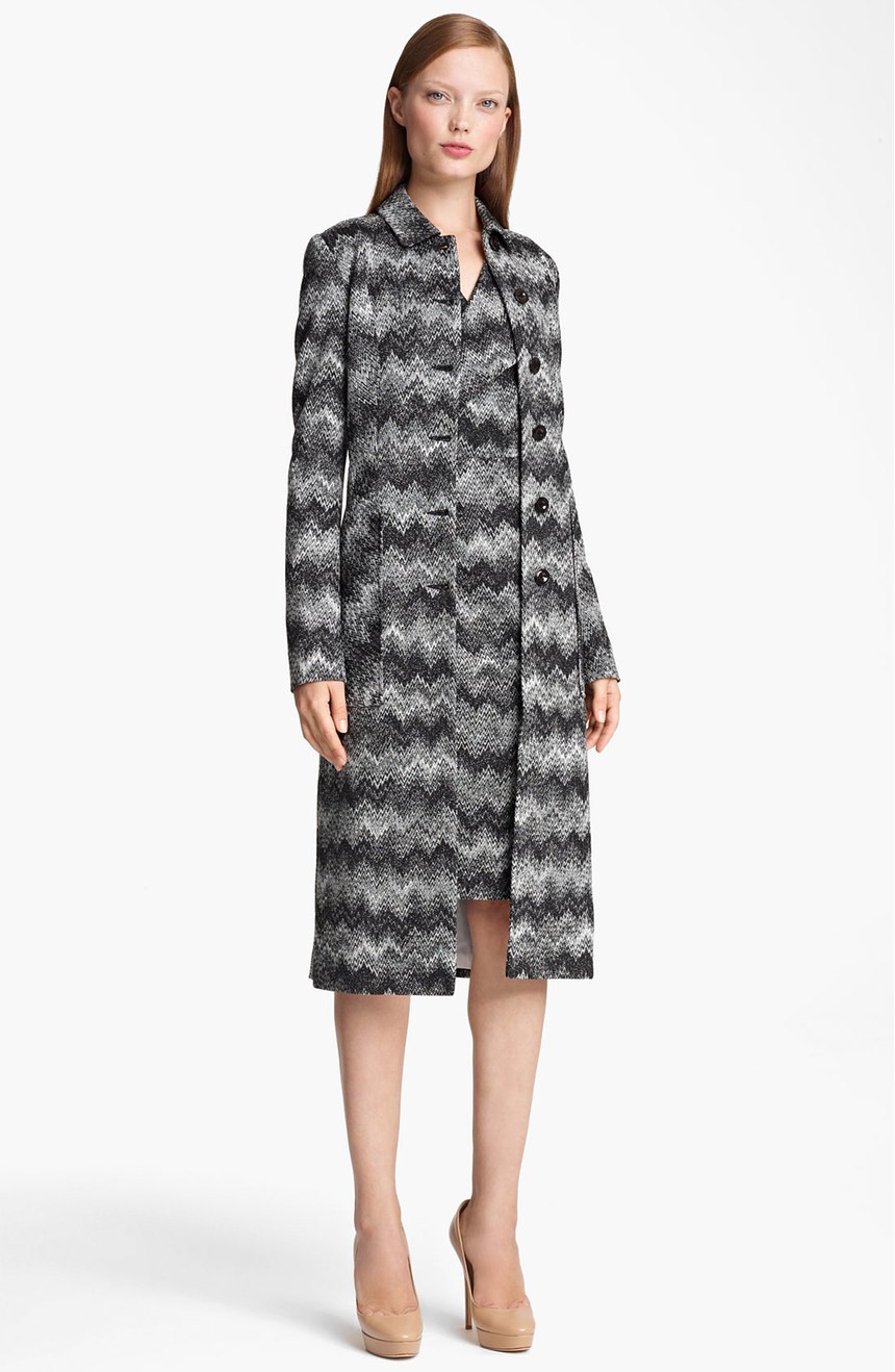 Missoni grey zigzag coat