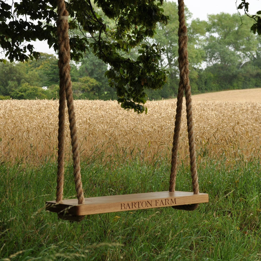 Oak & the Rope Personalised Swing