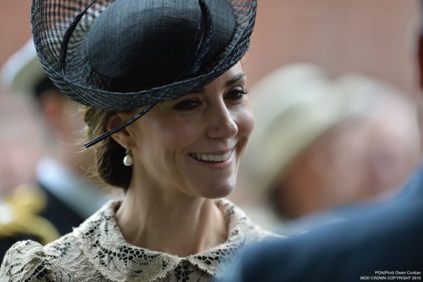 Image shows the Duchess of Cambridge after the service at Thiepval concluded. Members of the Royal Family have joined the Prime Minister and representatives of allies and former enemies, together with hundreds of Armed Forces personnel and 10,000 guests to mark the centenary of the Battle of the Somme at an international service of commemoration in France.Representatives of all the regiments that took part in the conflict 100 years ago attended the service at the Thiepval Memorial along with a Guard of Honour from the Irish Guards and guns of the King’s Troop Royal Horse Artillery. Servicemen and women took part in the service, reading moving accounts of the battle from those who went over the top on the 1 July 1916.The King’s Troop Royal Horse Artillery fired their guns to mark the end of a period of silence, and wreaths were laid at the Cross of Sacrifice.The guns are 13 Pounder Quick Fire guns, and saw service in the First World War. art in commemorative services in both Thiepval and Manchester.