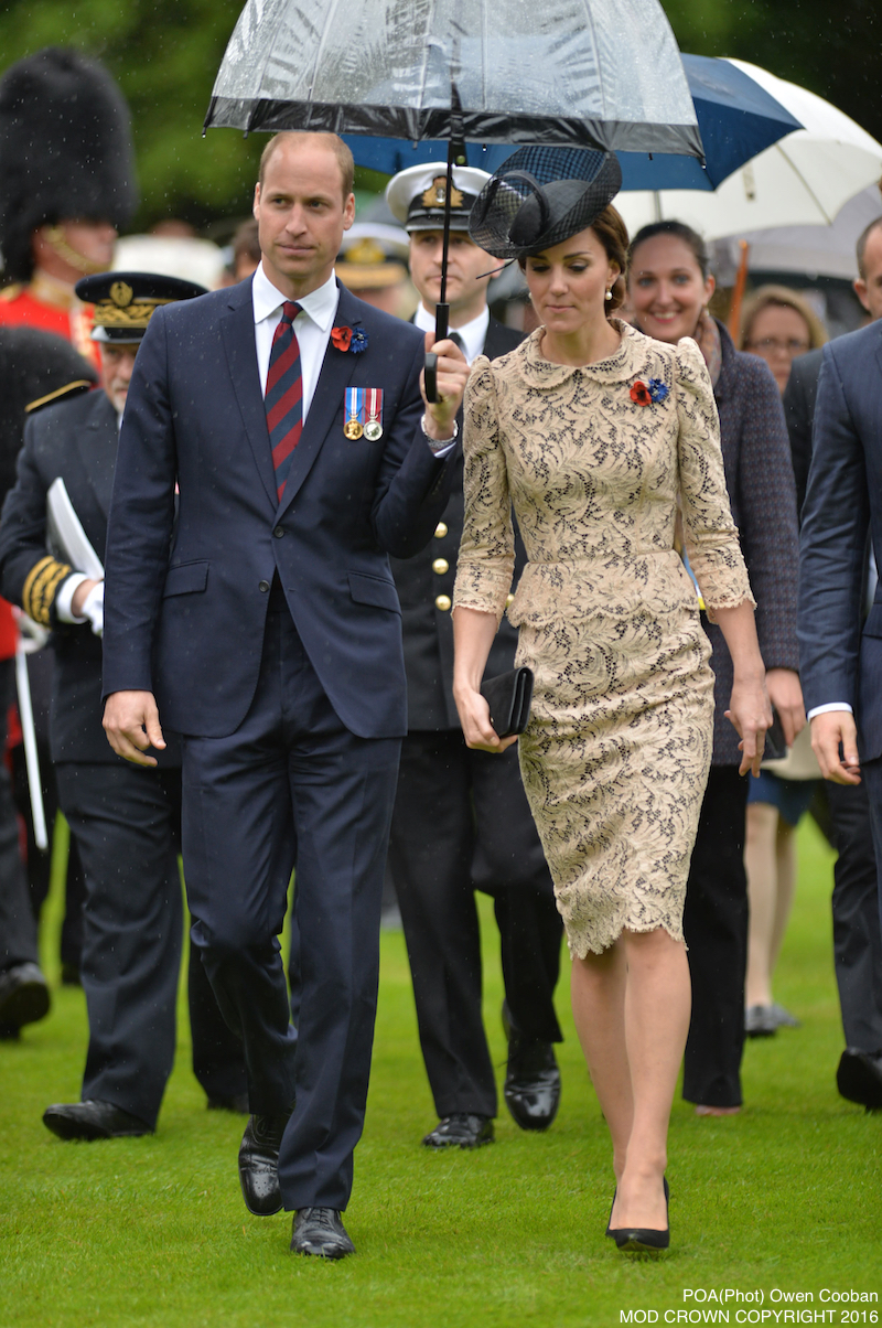 Image shows the Duke and Duchess of Cambridge after the Thiepval service. Members of the Royal Family have joined the Prime Minister and representatives of allies and former enemies, together with hundreds of Armed Forces personnel and 10,000 guests to mark the centenary of the Battle of the Somme at an international service of commemoration in France. Representatives of all the regiments that took part in the conflict 100 years ago attended the service at the Thiepval Memorial along with a Guard of Honour from the Irish Guards and guns of the King’s Troop Royal Horse Artillery.Servicemen and women took part in the service, reading moving accounts of the battle from those who went over the top on the 1 July 1916.The King’s Troop Royal Horse Artillery fired their guns to mark the end of a period of silence, and wreaths were laid at the Cross of Sacrifice.The guns are 13 Pounder Quick Fire guns, and saw service in the First World War. art in commemorative services in both Thiepval and Manchester.