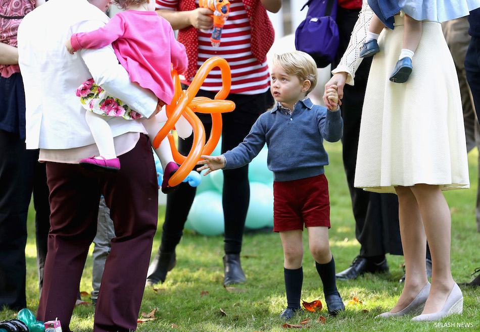 The Duke and Duchess of Cambridge, Prince George and Princess Charlotte attend a children's party for Military families at Government House, Victoria, British Columbia, Canada, on the 29th September 2016.