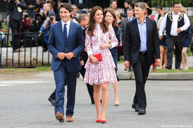 Kate Middleton and Justin Trudeau