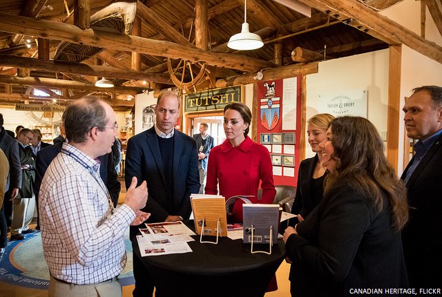 William and Kate look at Books in Yukon Museum