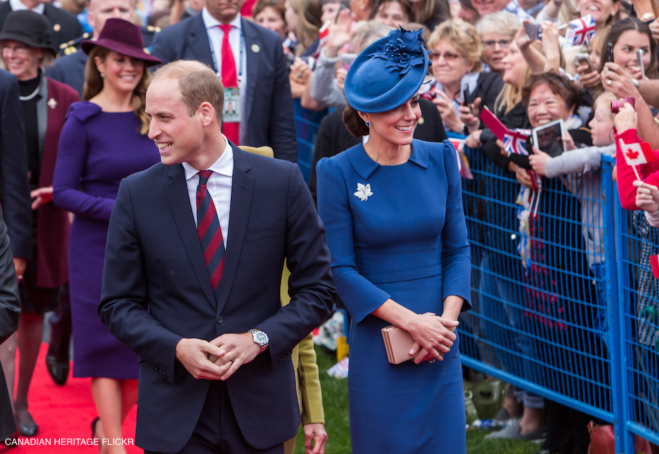 Kate Middleton wearing blue in Canada