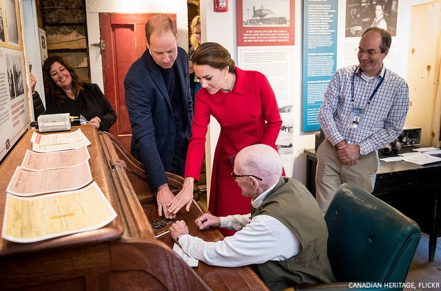 William and Kate in Yukon sending the Tweet via Telegraph
