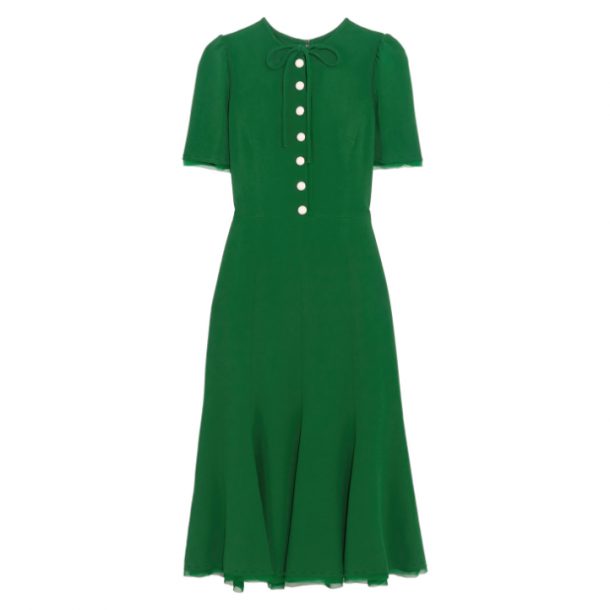 Dolce \u0026 Gabbana Green Midi Dress